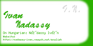 ivan nadassy business card